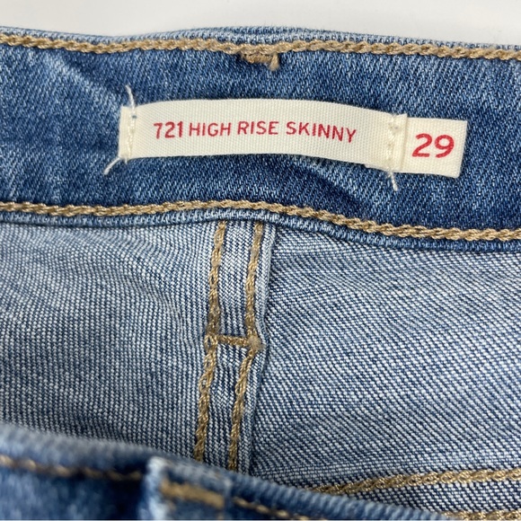 Levi’s 721 High Rise Side Stripe Jeans Size 29 - Picture 6 of 15